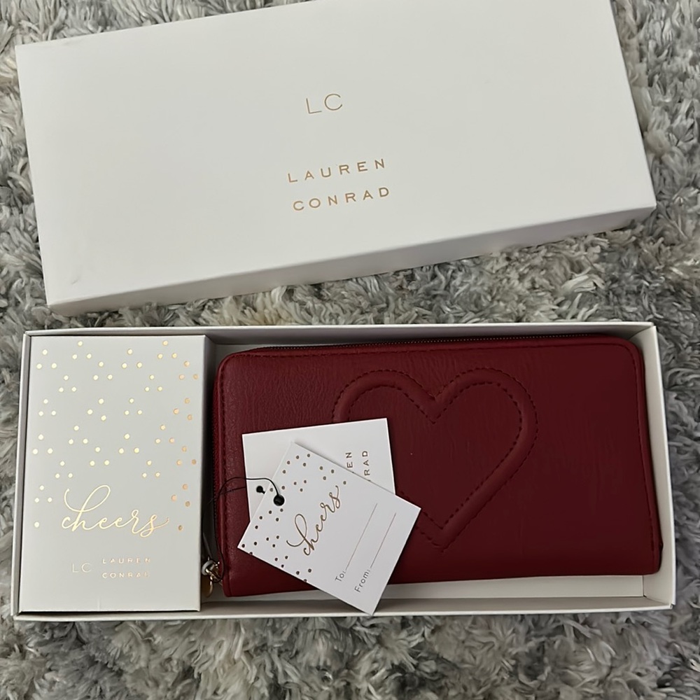 LC Lauren Conrad Red Whitney Wallet